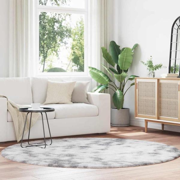 ARDEBO.de - Teppich Shaggy Hochflor NAVARRA Silbergrau 200x200 cm Polyester