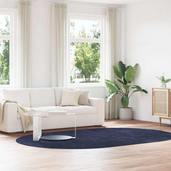 ARDEBO.de - Teppich Shaggy Hochflor NAVARRA Marineblau 300x200 cm Polyester
