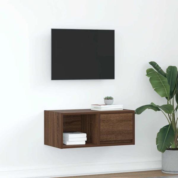 ARDEBO.de - TV-Schrank Braun Eichen-Optik 60x31x25,5 cm Holzwerkstoff