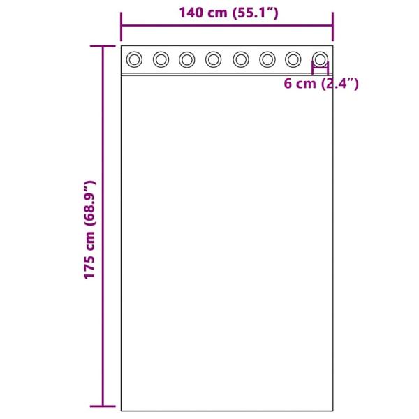 Voile Vorhänge mit Ösen 2 Stk. Hellbraun