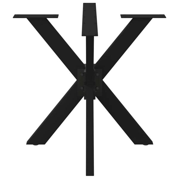 ARDEBO.de - Esstischbein in Spinnenform Schwarz 85x85x(72-73) cm Stahl