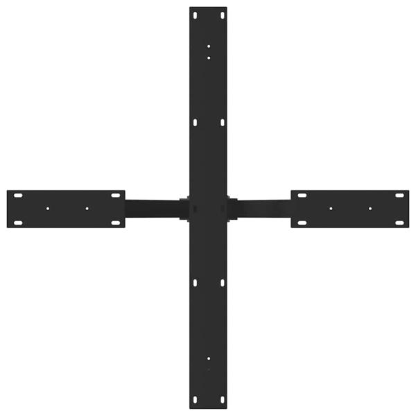 Esstischbein in Spinnenform Schwarz 85x85x(72-73) cm Stahl