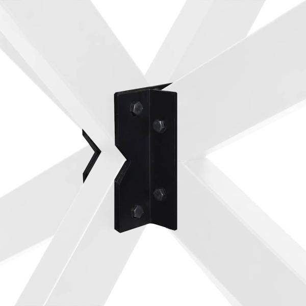 Esstischbein in Spinnenform Weiß 150x78x(72-73) cm Stahl