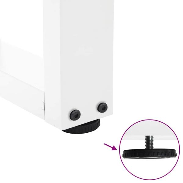 Esstischbeine V-Form 2 Stück Weiß 100x(72-73,3) cm Stahl