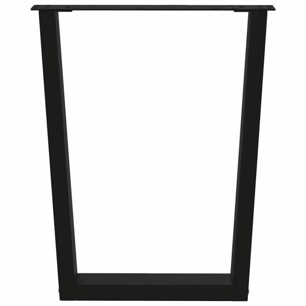 Esstisch Beine V-Form 3 Stück Schwarz 70x(72-73,3) cm Stahl