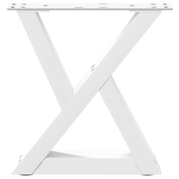 Couchtischbeine 2 Stk. Weiß 40x(30-31,3) cm Stahl