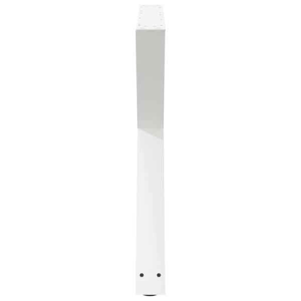 Esstischbeine 2 Stück Weiß 90x(72-73,3) cm Stahl