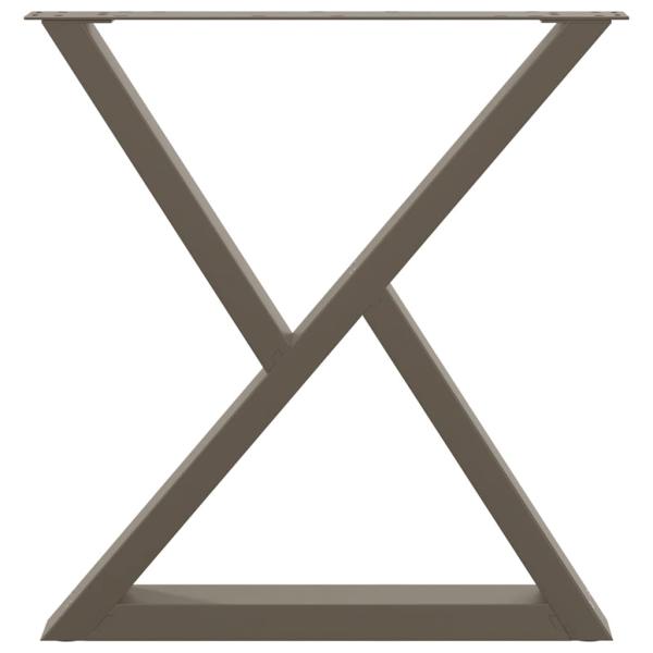 Esstisch Beine 2 Stück Naturstahl 70x(72-73,3) cm Stahl