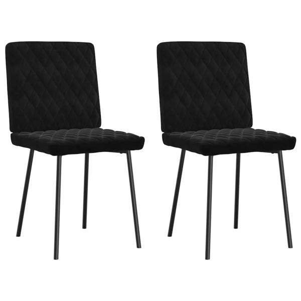 ARDEBO.de - Esszimmerstühle 2 Stk. Schwarz Samt