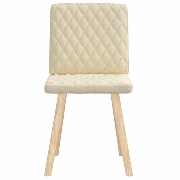 Esszimmerstühle 2 Stk. Creme Stoff
