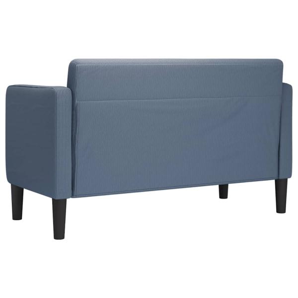 ARDEBO.de - Zweisitzer-Sofa Blau 109 cm Cordstoff