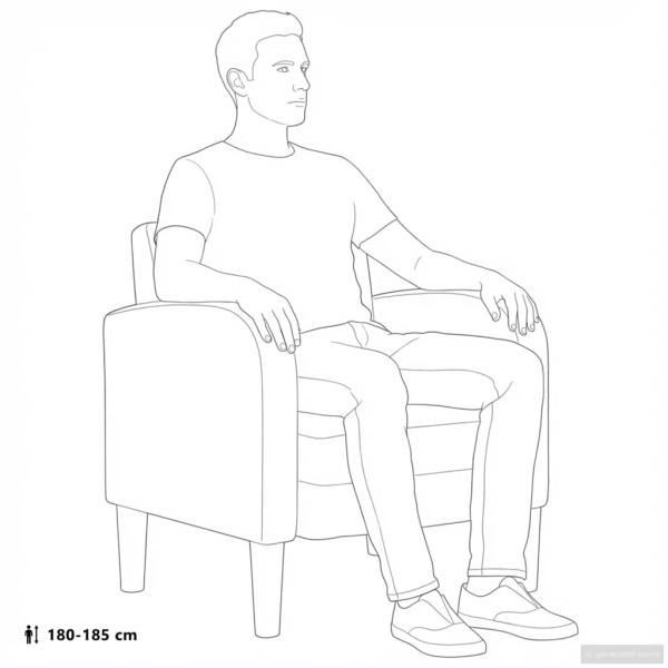 Sessel mit Armlehnen Grau 54 cm Kunstleder