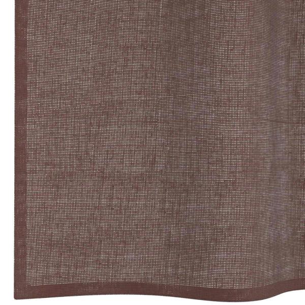 Voile Vorhänge mit Ösen 2 Stk. Braun 140x140 cm