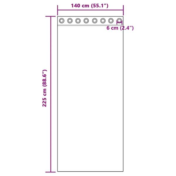 ARDEBO.de - Voile Vorhänge mit Ösen 2 Stk. Braun 140x225 cm