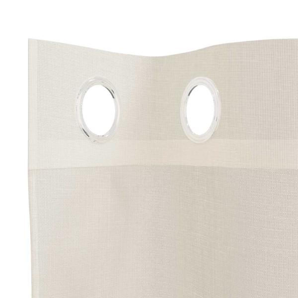 Voile Vorhänge mit Ösen 2 Stk. Creme 140x140 cm
