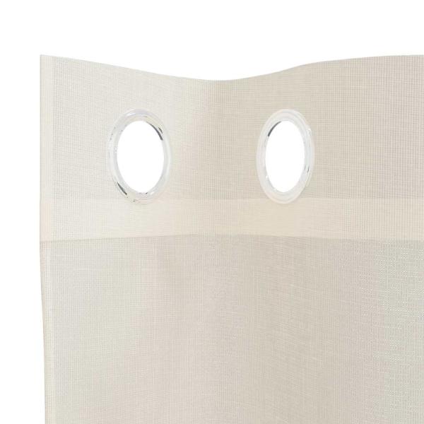 Voile Vorhänge mit Ösen 2 Stk. Creme 140x225 cm