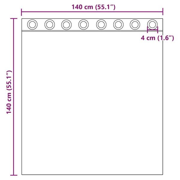Voile Vorhänge mit Ösen 2 Stk. Lila 140x140 cm