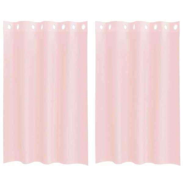 Voile Vorhänge mit Ösen 2 Stk. Hellrosa 140x175 cm