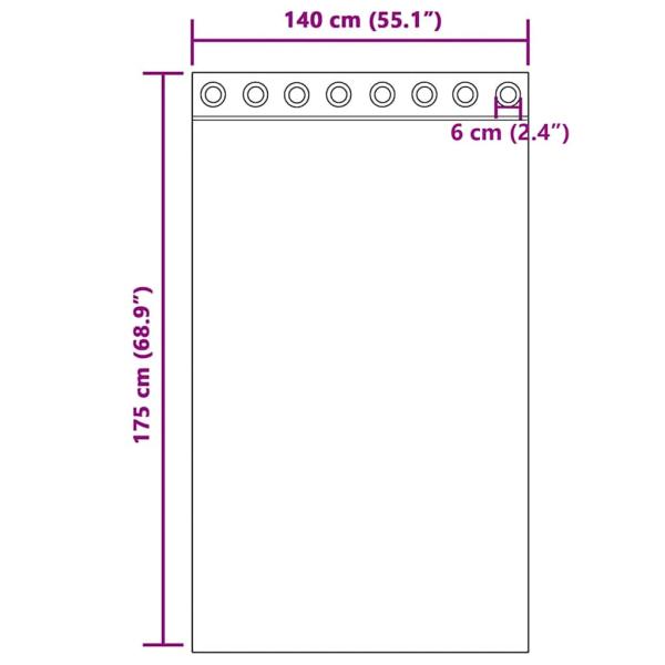 Voile Vorhänge mit Ösen 2 Stk. Orange 140x175 cm
