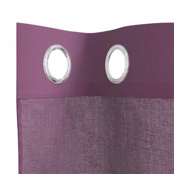 Voile Vorhänge mit Ösen 2 Stk. Lila 140x225 cm