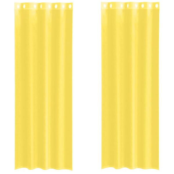 Voile Vorhänge mit Ösen 2 Stk. Gelb