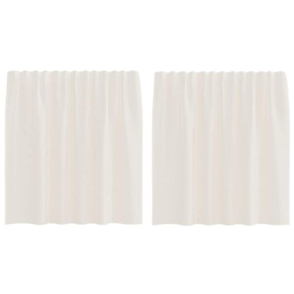 Voile Vorhänge mit Lasche 2 Stk. Creme