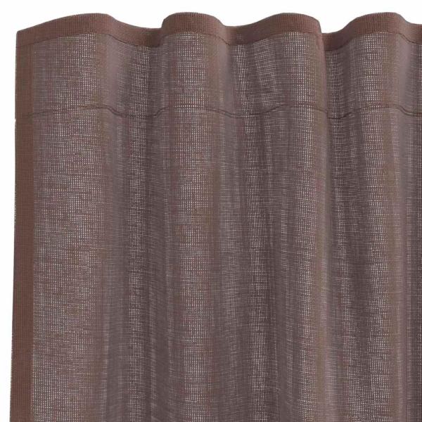 Voile Vorhänge mit Lasche 2 Stk. Braun