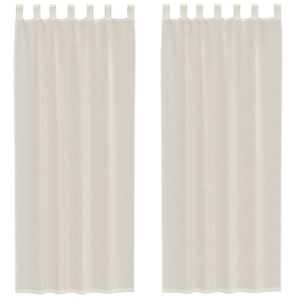 Voile Vorhänge mit Lasche 2 Stk. Creme