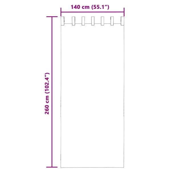Voile Vorhänge mit Lasche 2 Stk. Creme