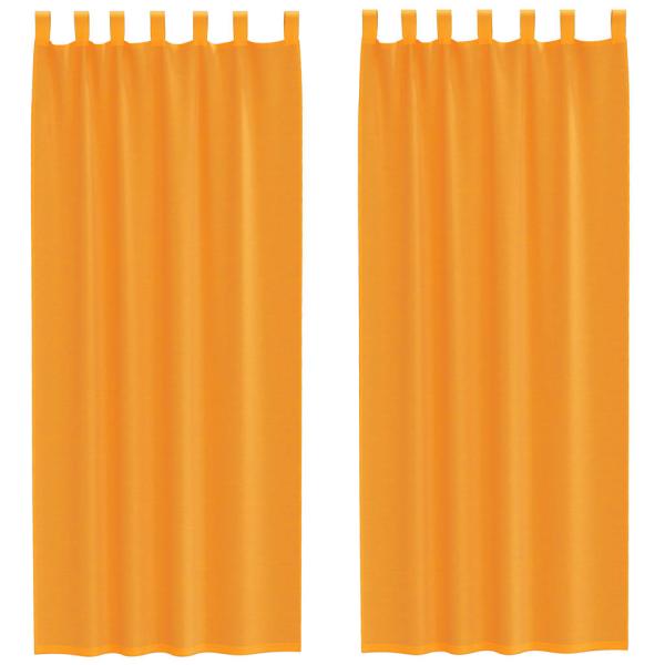 Voile Vorhänge mit Schlaufen 2 Stk. Orange 140x260 cm