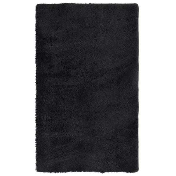Teppich Shaggy Hochflor NAVARRA Schwarz 60x100 cm Polyester