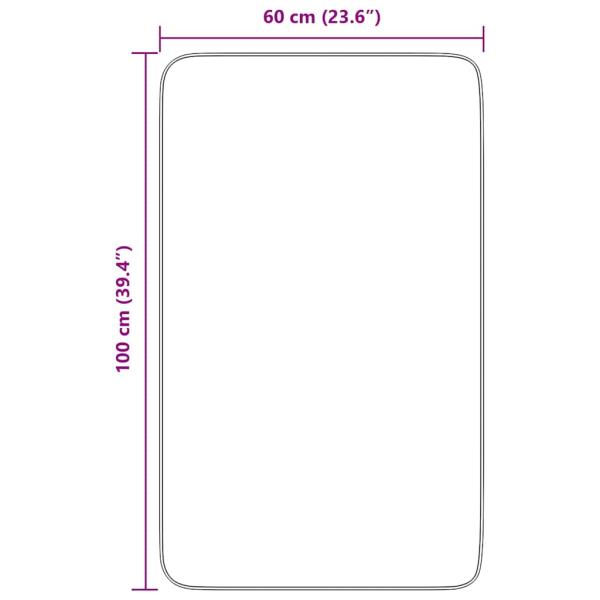 Teppich Shaggy Hochflor NAVARRA Hellgrau 60x100 cm Polyester