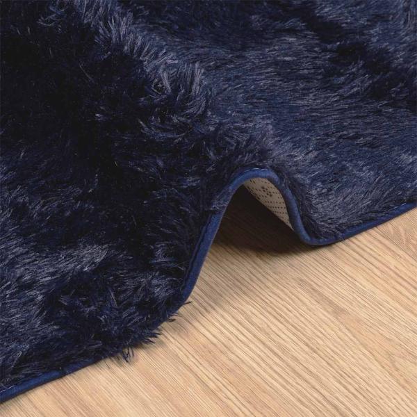 ARDEBO.de - Teppich Shaggy Hochflor NAVARRA Marineblau 80x150 cm Polyester