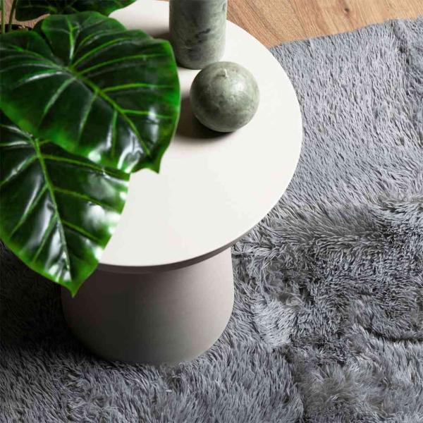 Teppich Shaggy Hochflor NAVARRA Hellgrau 200x290 cm Polyester