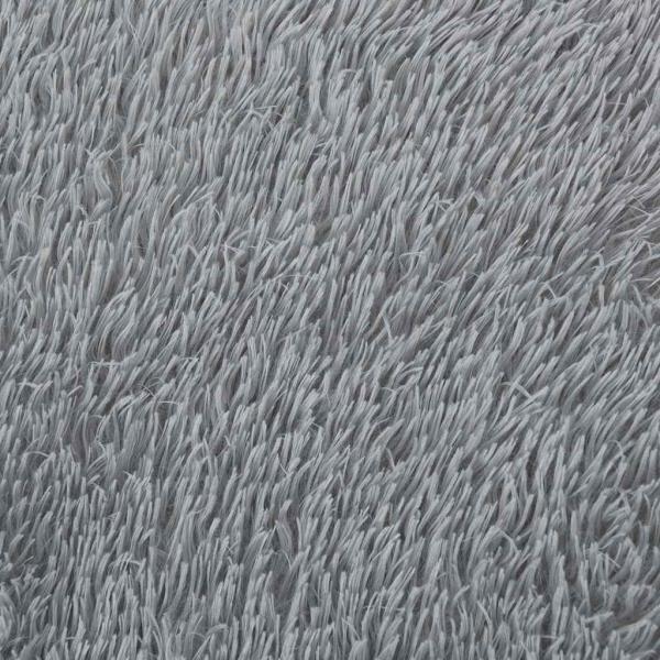 Teppich Shaggy Hochflor NAVARRA Hellgrau 200x290 cm Polyester