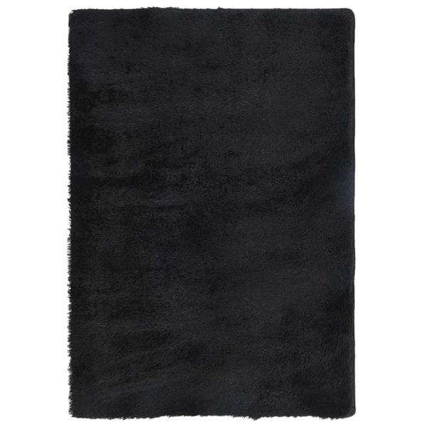 Teppich Shaggy Hochflor NAVARRA Schwarz 200x290 cm Polyester