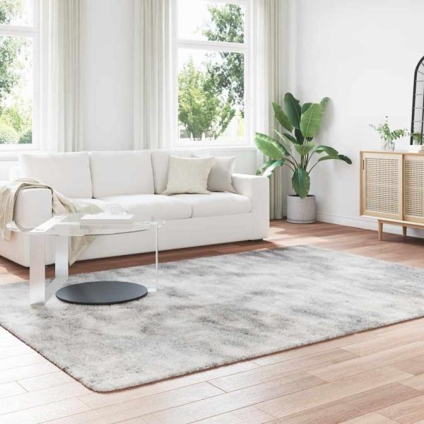 Teppich Shaggy Hochflor NAVARRA Silbergrau 200x290 cm Polyester