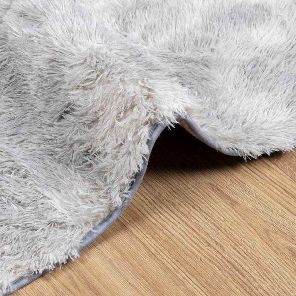 Teppich Shaggy Hochflor NAVARRA Silbergrau 200x290 cm Polyester