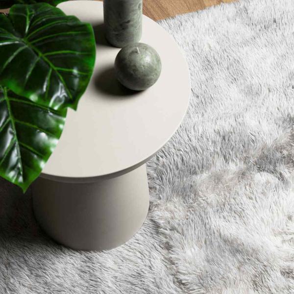 Teppich Shaggy Hochflor NAVARRA Silbergrau 200x290 cm Polyester
