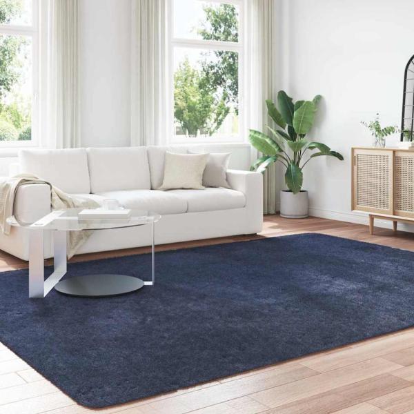 Teppich Shaggy Hochflor NAVARRA Marineblau 240x340 cm Polyester
