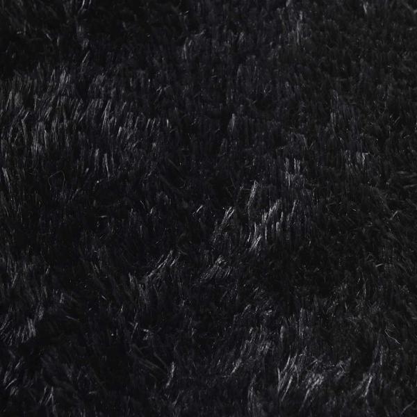 Teppich Shaggy Hochflor NAVARRA Schwarz 200x200 cm Polyester