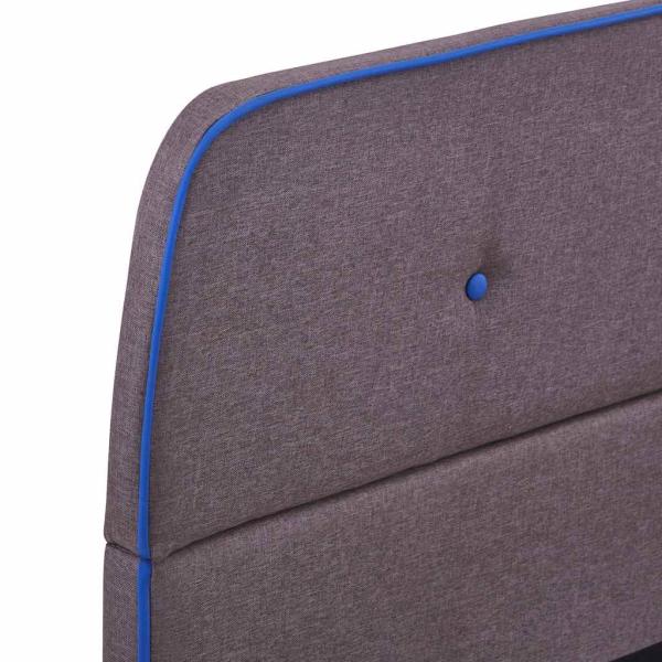 Bettgestell ohne Matratze Taupe Stoff 90x200 cm