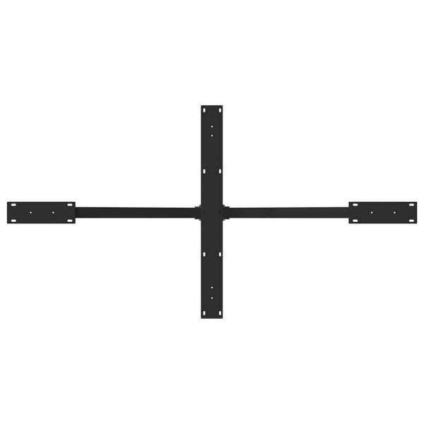 Esstischbein in Spinnenform Schwarz 150x78x(72-73) cm Stahl