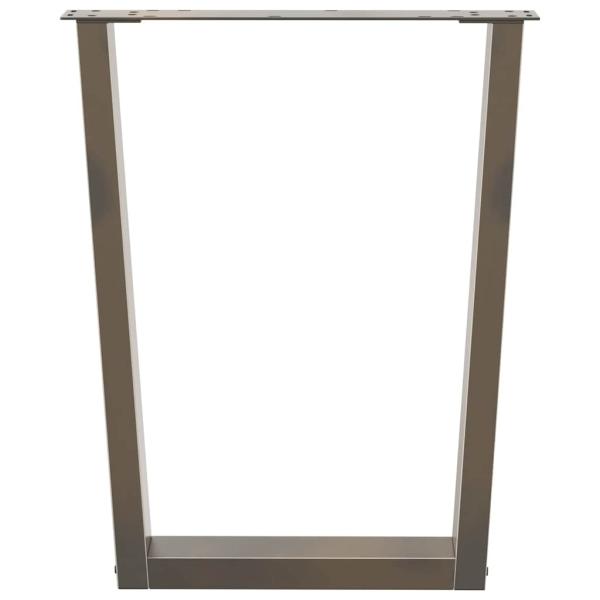 Esstischbeine V-Form 3 Stück Naturstahl 70x(72-73,3) cm Stahl