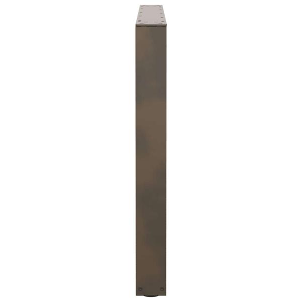 Esstischbeine V-Form 3 Stück Naturstahl 100x(72-73,3) cm Stahl