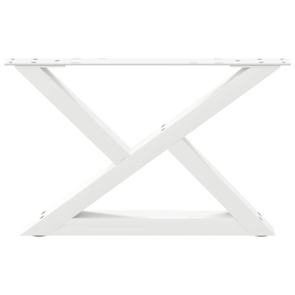 Couchtischbeine 2 Stk. Weiß 60x(30-31,3) cm Stahl