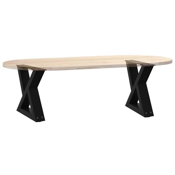 Couchtischbeine 2 Stk. Schwarz 40x(30-31,3) cm Stahl