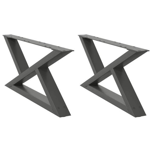 Couchtischbeine 2 Stk. Anthrazit 70x(30-31,3) cm Stahl