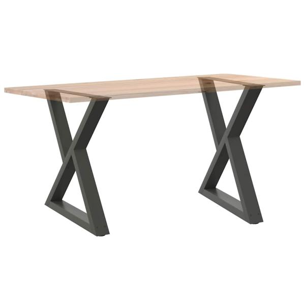 Esstisch Beine 2 Stück Anthrazit 80x(72-73,3) cm Stahl