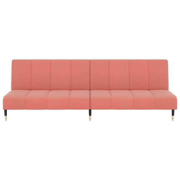 Schlafsofa 2-Sitzer Rosa Samt